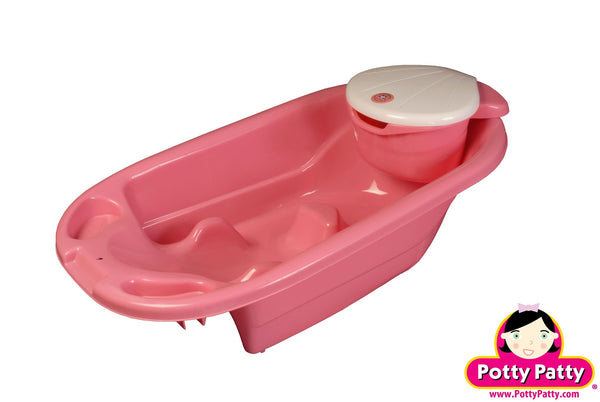 2 in 1 Bath Tub with Toy Organizer by Potty Patty - Pink for Girls. -  annabelle_test