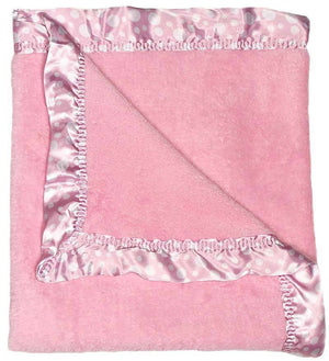 Raindrops_Flurr_Receiving_Blanket_Pink_with_White_Dots_BibsNBeyond