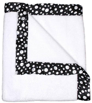 Raindrops_Flurr_Receiving_Blanket_Black_with_White_Dots_BibsNBeyond