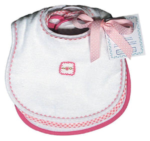 Raindrops_Pastel_Teething_Bib_Set_White/Pink_BibsNBeyond