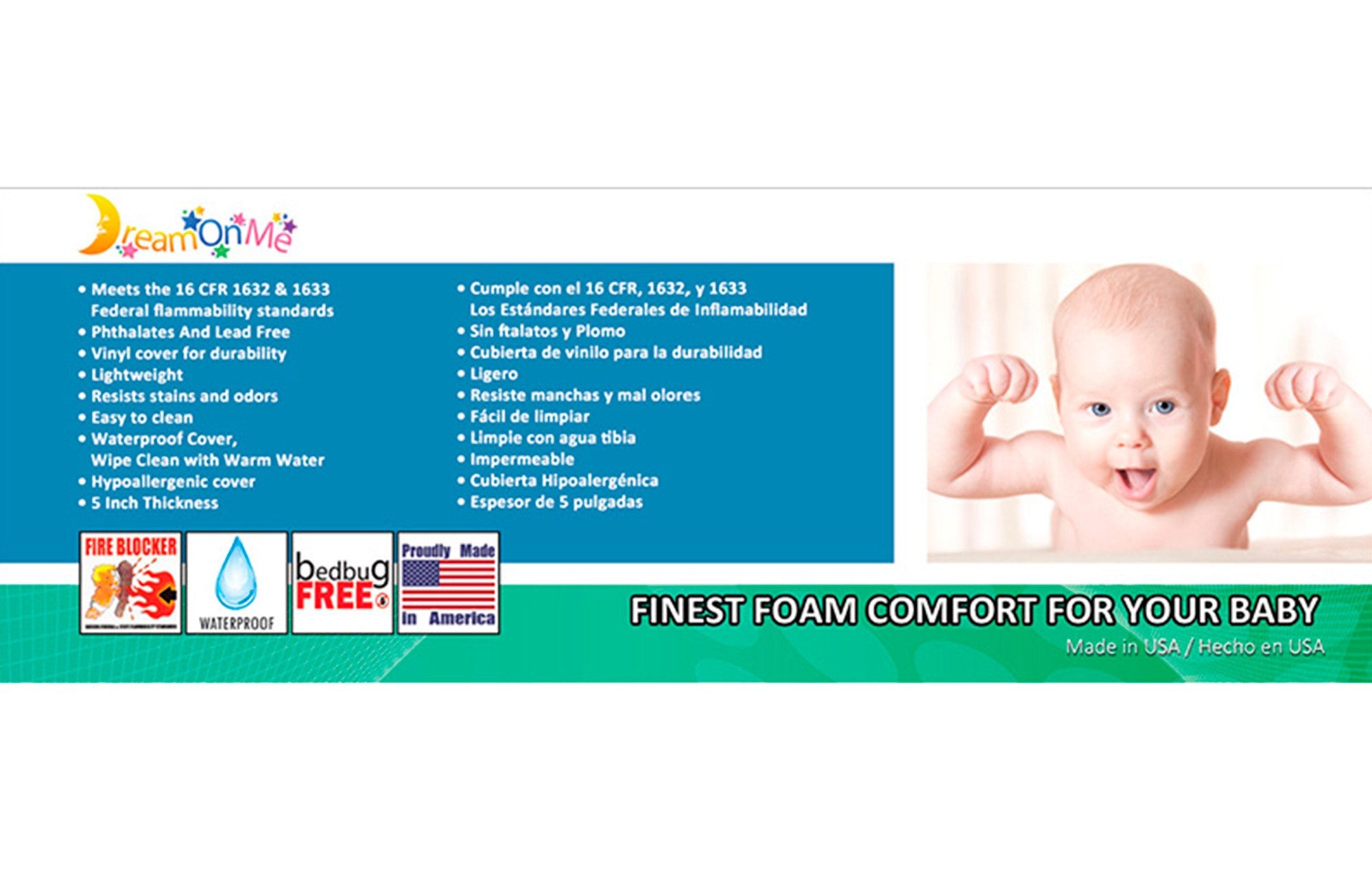 Dream on me 5 inch best sale playard mattress