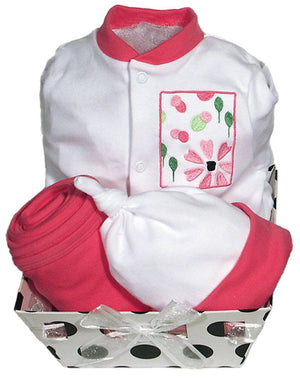 Raindrops_Delightful_Brights_4-piece_Flower_Footie_Gift_Set_Strawberry_3-6_mo_BibsNBeyond