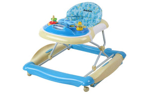 Dream On Me 2 in 1 Crossover Musical Walker and Rocker in Light Blue