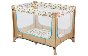 Dream On Me Zodiak Portable Playard in Coffee/Blue