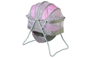 Dream on Me Karley Bassinet In Grey and Pink