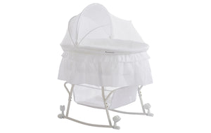 Dream On Me Lacy, Portable 2 in 1 Bassinet and Cradle in white