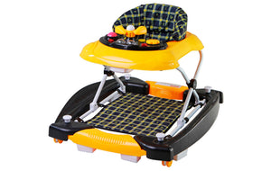 Dream On Me Dynamic 2 in 1 Walker and Rocker In Yellow/ Blue