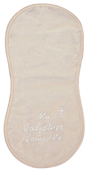 Raindrops_My_Godfather_Loves_Me_Embroidered_Ivory_Burp_Cloth_BibsNBeyond