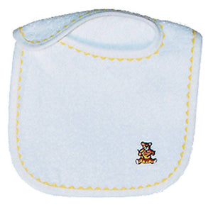 Raindrops_Unisex_Appliqued_Bib_White_Yellow_BibsNbeyond