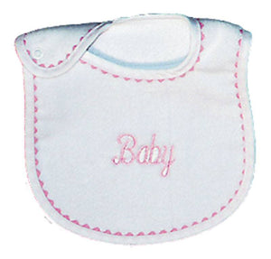 Raindrops_Baby_Embroidered_Bib_Pink_BibsNbeyond