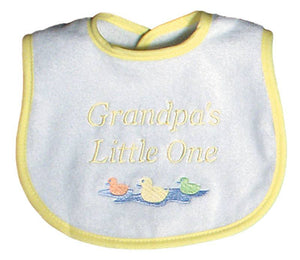 Raindrops_Grandpa's_Little_One_Embroidered_Bib_Yellow_BibsNBeyond