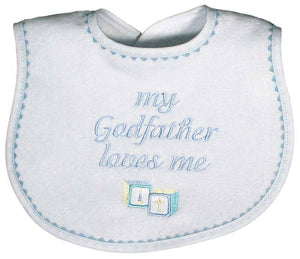 Raindrops_My_Godfather_Loves_Me_Embroidered_Bib_Blue_BibsNBeyond