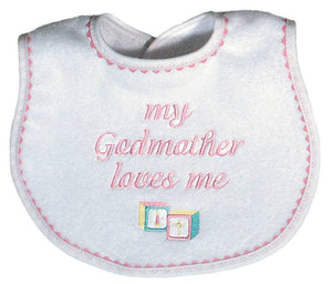 Raindrops_My_Godmother_Loves_Me_Embroidered_Bib_Pink_BibsNBeyond