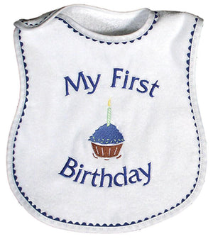 Raindrops_My_First_Birthday_Embroidered_Bib_Royal_BibsNBeyond