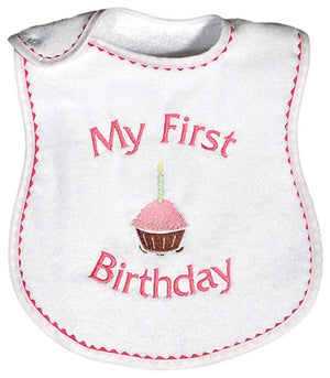 Raindrops_My_First_Birthday_Embroidered_Bib_Strawberry_BibsNBeyond