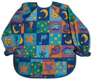 Raindrops_Long_Sleeve_Print_Bib-Royal_Dinosaur_Boy_Print_BibsNBeyond