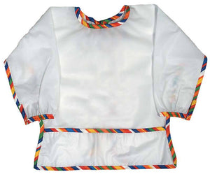 Raindrops_Long_Sleeve_Water_Repellant_Toddler_Bib-Stripe_BibsNBeyond