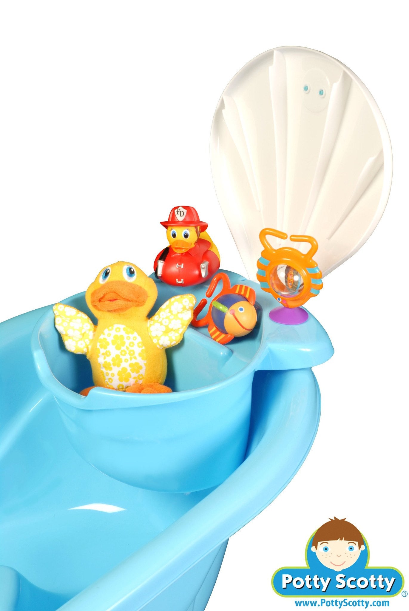 2 in 1 Bath Tub with Toy Organizer by Potty Patty - Pink for Girls